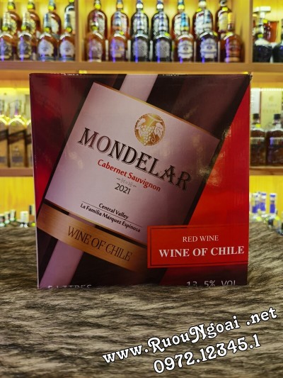 Rượu Vang Hộp Chile Mondelas 5000ml